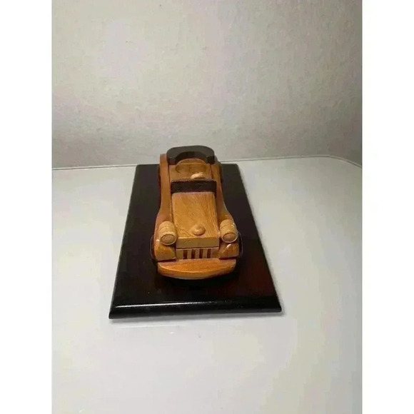 Vintage Car Wall Decor Or Box Topper Wooden 6" Long - Picture 4 of 9